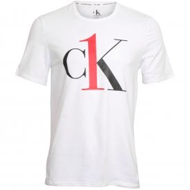 cK1 Stretch Cotton Crew-Neck T-Shirt, White