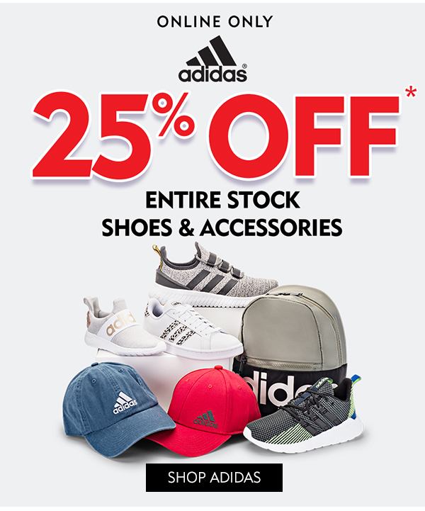 25% Off all Adidas shoes and accessories. Shop Adidas!