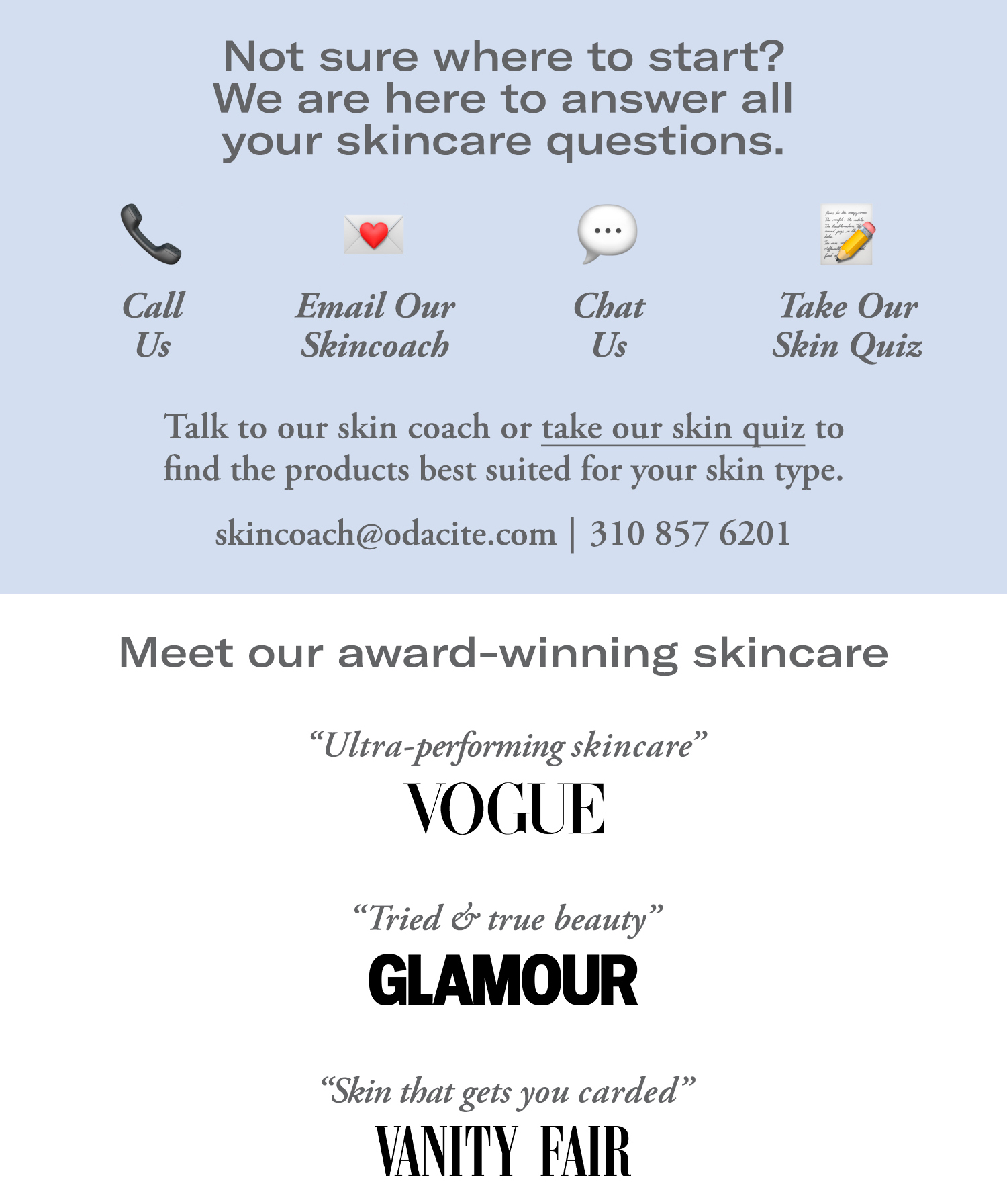 Take our skin quiz!