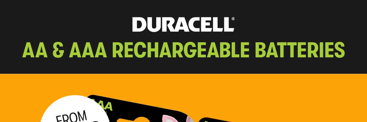 Durcell Batteries AA & AAA Rechargeables - From Only ?5.99