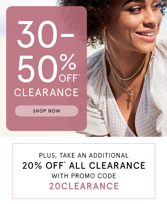 30-50% Off Clearance, Plus Take an Additional 20% Off with Promo Code 20CLEARANCE