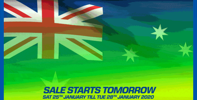 Australia Day Sale Starts Tomorrow
