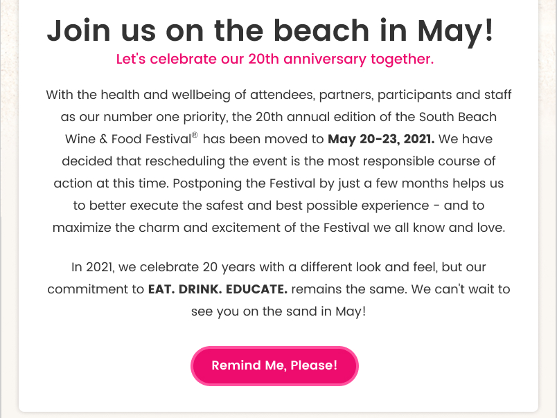 Join us on the beach in May! / Calendar reminder download button