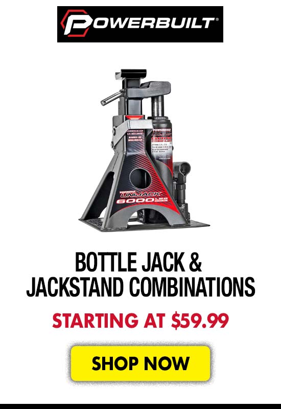 Powerbuilt Bottle Jack & Jackstand Combinations - Starting at $59.99