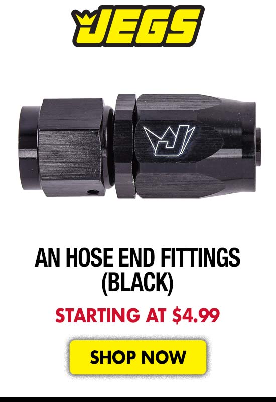 JEGS AN Hose End Fittings - Black - Starting at $4.99