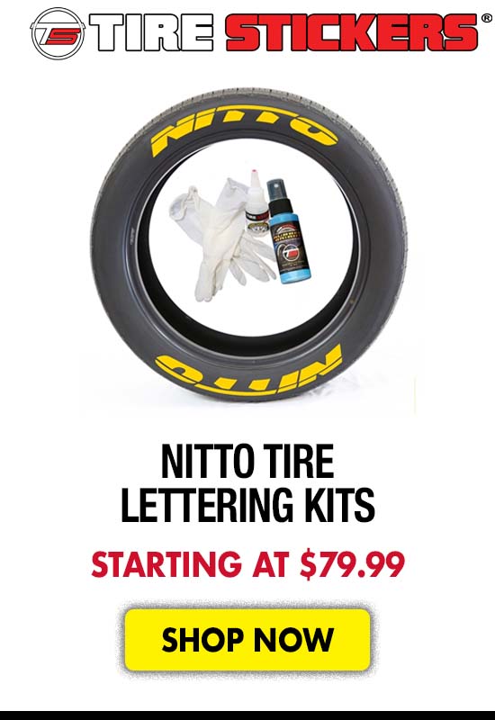 Tire Stickers Nitto Tire Lettering Kits - Starting at $79.99