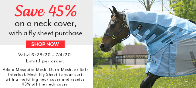 Save 45% on a Neck Cover with the purchase of a matching Fly Sheet. 