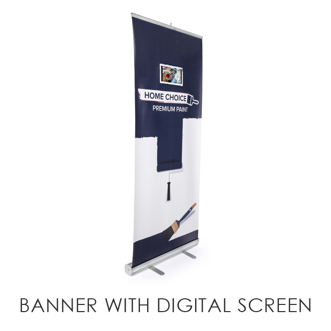 Retractable Banner with Digital Screen