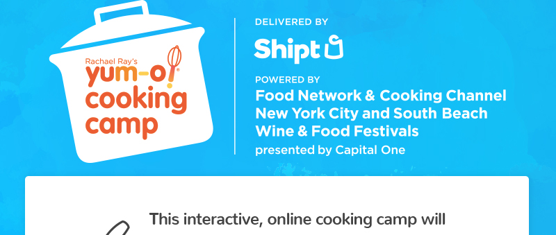 Interactive, online cooking camp program description