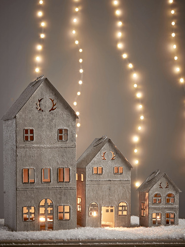 NEW Three Alpine Lodge Tealight Houses