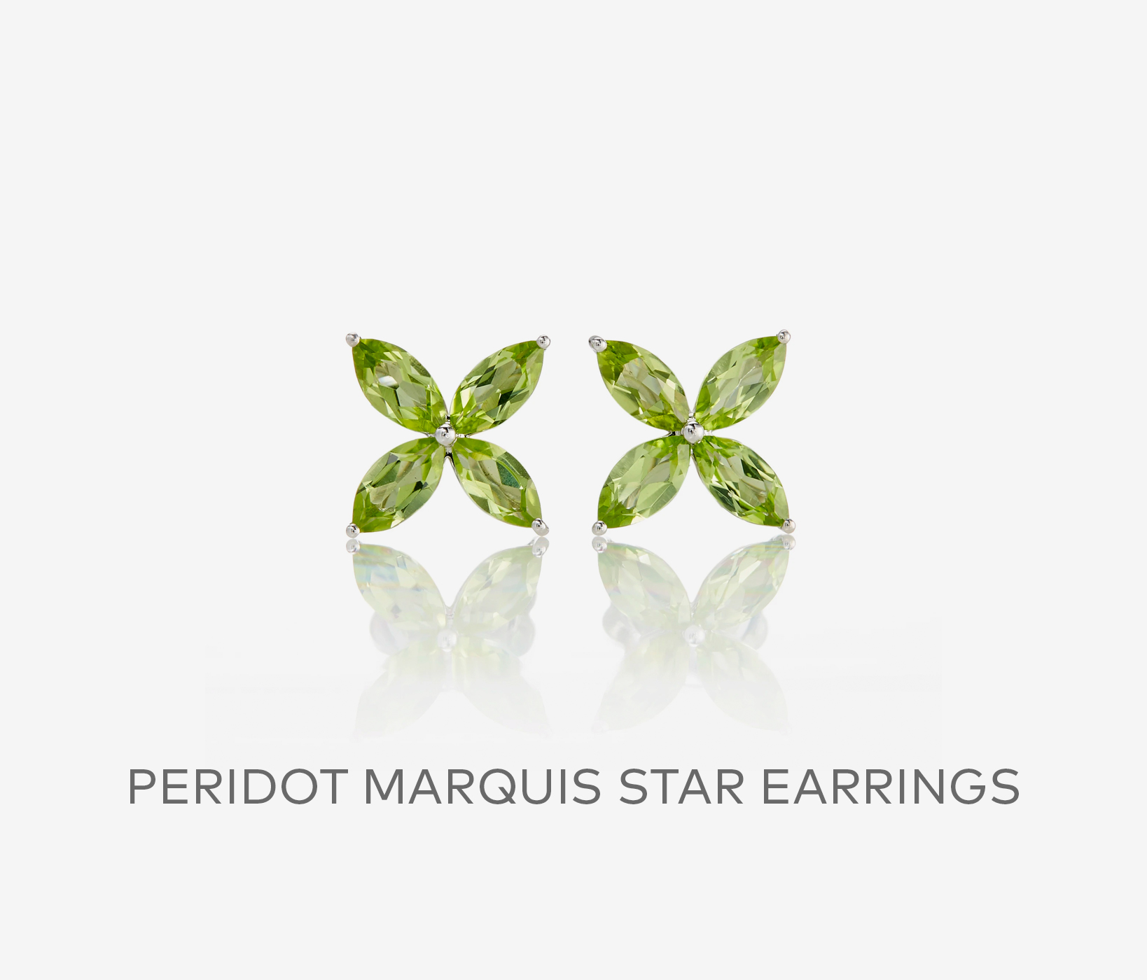 Peridot Marquis Star Earrings