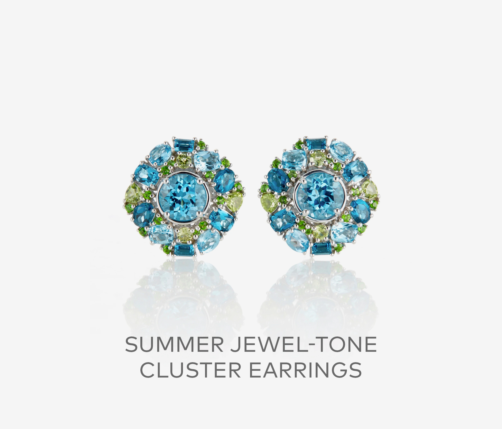 Summer Jewel-Tone Cluster Earrings