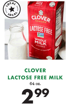 Clover Lactose Free Milk - $2.99