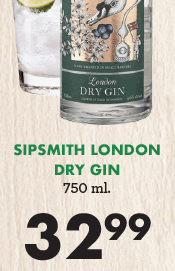 Sipsmith London Dry Gin - $32.99
