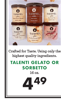 Talenti Gelato or Sorbetto - $4.49