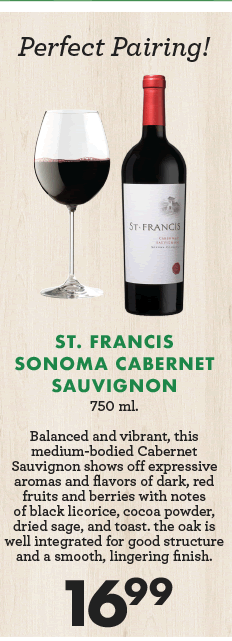 St. Francis Sonoma Cabernet Sauvignon - 750 ml. - $16.99