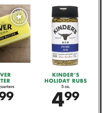 Kinder''s Holiday Rubs - 5 oz. - $4.99