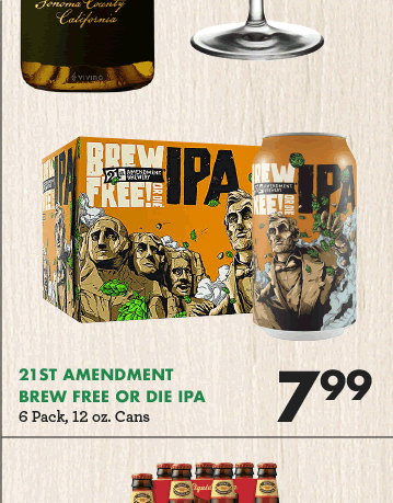 21st Amendment Brew Free or Die IPA - $7.99