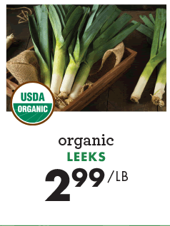 Organic Leeks - $2.99 per pound