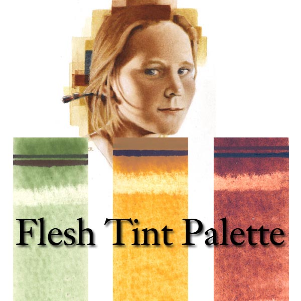 Image of Basic Flesh Tint Watercolor Palette