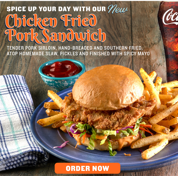 Spice up your day with our New Chicken Pork Sandwich 