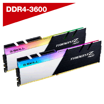 G.Skill Trident Z Neo Series RGB 32GB (2 x 16GB) DDR4-3600 PC4-28800 CL16 Dual Channel Memory Kit F4-3600C16D-32GTZNC - Black