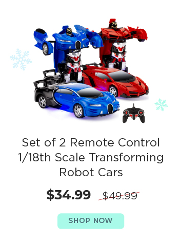 Set of 2 Transforming Robot Cars $34.99