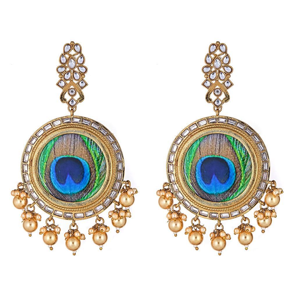 Image of Anjou Peacock Earrings
