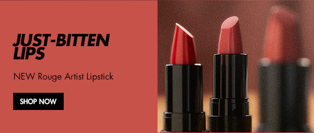 Just-bitten lips with NEW Rouge Artist Lipstick