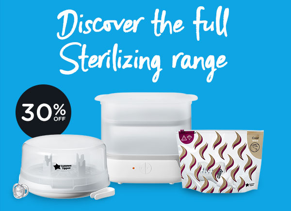 Discover the full Sterilizing range - with 30% off