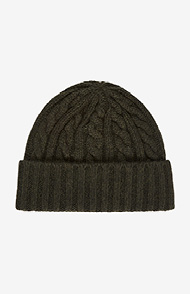 CASHMERE CABLE & RIB HAT