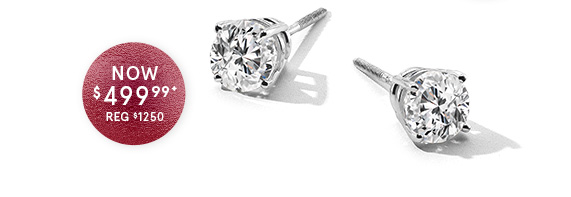 10K White Gold Diamond Solitaire Earrings, Now Only $499.99