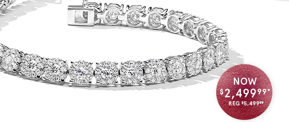 10K White Gold Diamond Bracelet, Now Only $2,499.99