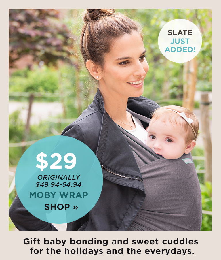 ORIGINALLY $49.94-54.94 MOBY WRAP -SHOP | Gift baby bonding and sweet cuddles for the holidays and the everyday.
