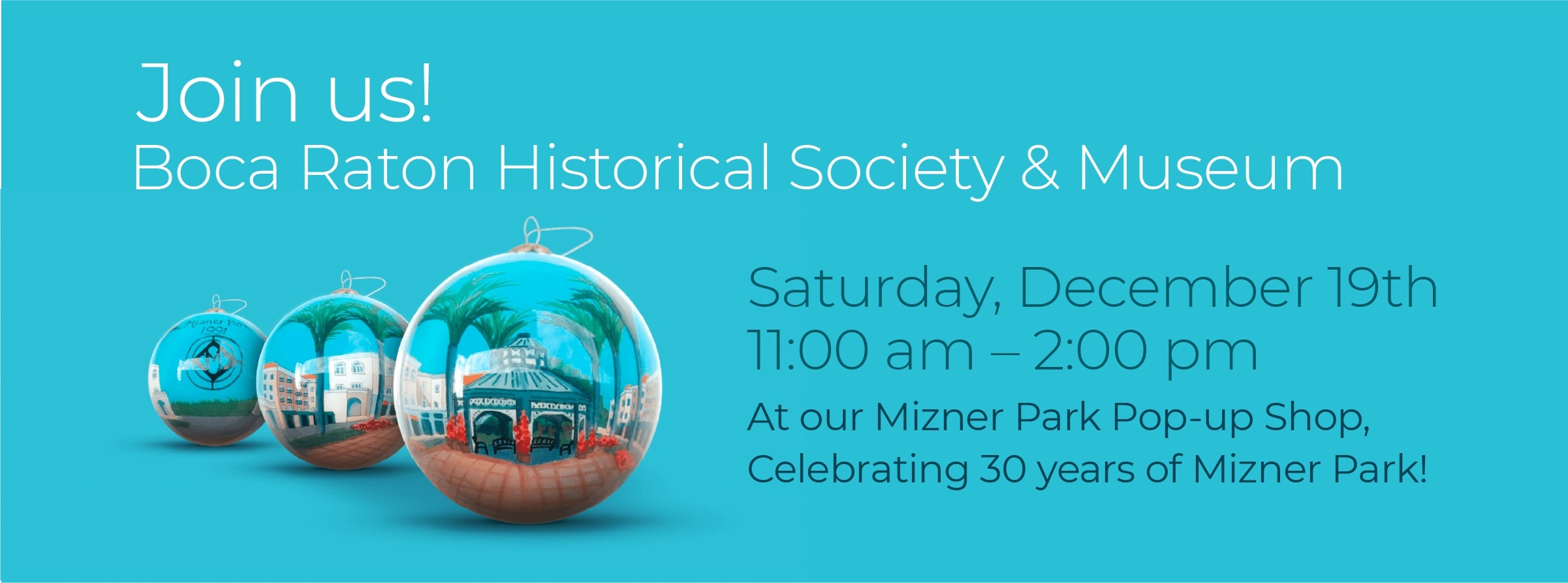 2020 Boca Raton Historical Society Commemorative Holiday Ornament