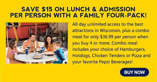 Save $15 on Lunch & Admission per person with a Family Four-Pack!