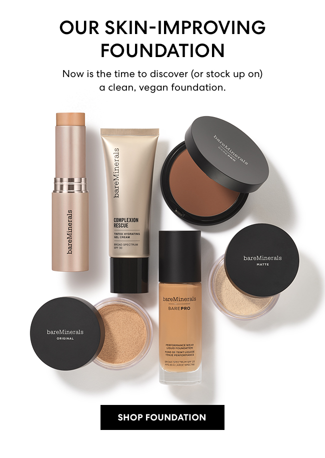 Our Skin-Improving Foundation - Now is the time to discover (or stock up on) a clean, vegan foundation. Shop Foundation
