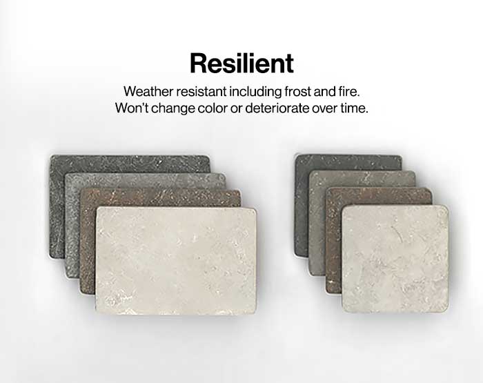 Resilient: Weather resistant including frost and fire. Won''t change color or deteriorate over time.