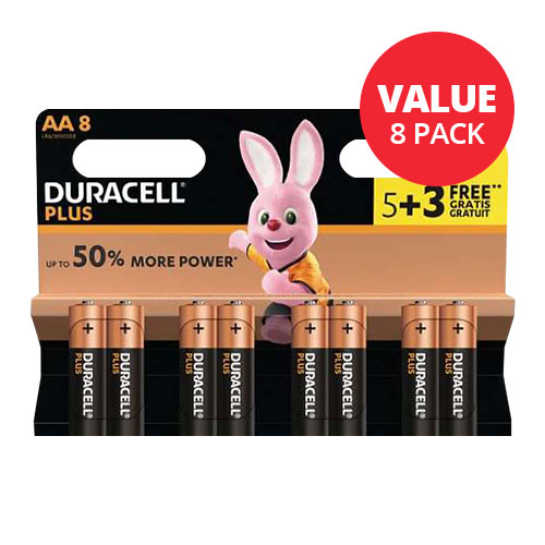 Value 8 Pack - Duracell Plus Power AA Alkaline Batteries - Only ?5.49