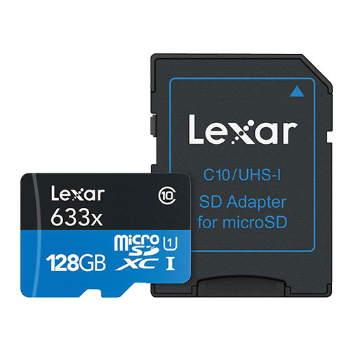 Lexar 633x HS microSDXC UHS-I C10 with Adapter - 128GB - Only ?19.99