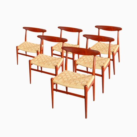 Image of Model W2 Dining Chairs<br>Hans J. Wegner