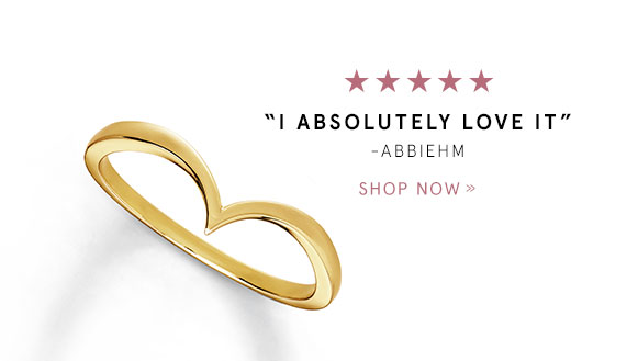 10K Yellow Gold Chevron Ring