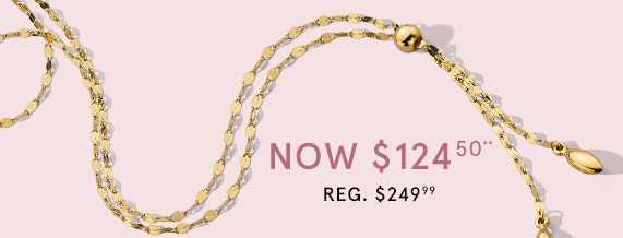 10K Yellow Gold Lariat Necklace, Now $124.50