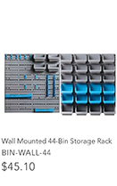Wall Mounted 44-Bin Storage Rack