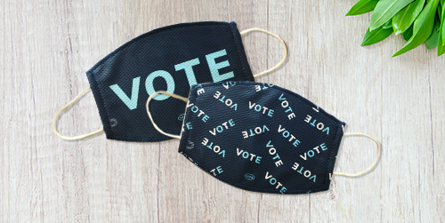 When you give $35 or more to elect Democrats, we''ll give you our "VOTE" face masks as a thank you! >>