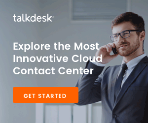 TalkDesk Get Started Page ad