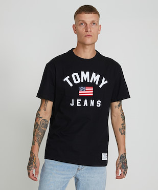 Tommy Jeans - Tjm Usa Flag T-shirt Black