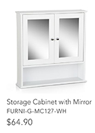 Storage Cabinet with Mirror