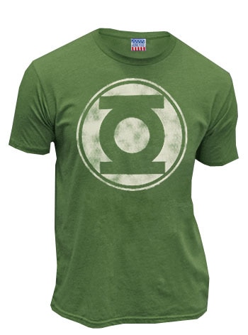 Image of Green Lantern Distressed Logo Mens T-shirt