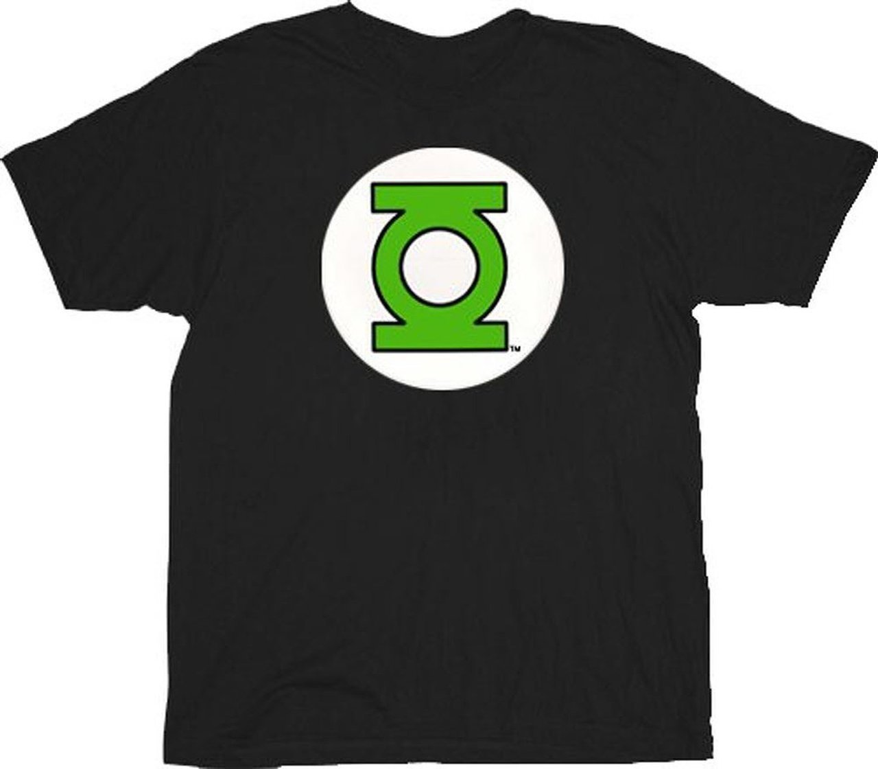 Image of Green Lantern Logo Black Adult T-shirt